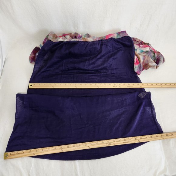 Tall Medium SOFT SURROUNDINGS Italian Dreams Tiered Dark Floral  Maxi Dress. - Picture 16 of 16